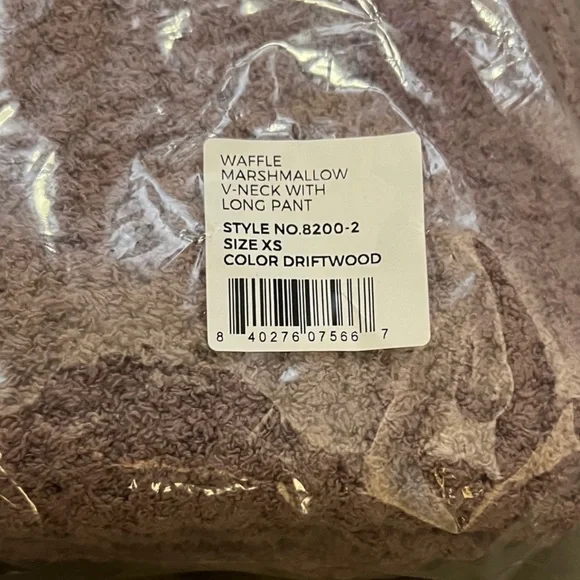 Softies waffle marshmallow V-Neck Luxe Cozy  Loungewear Set XS - Picture 8 of 8